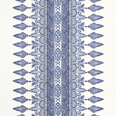 Thibaut Akola Stripe Fabric in Blue & White